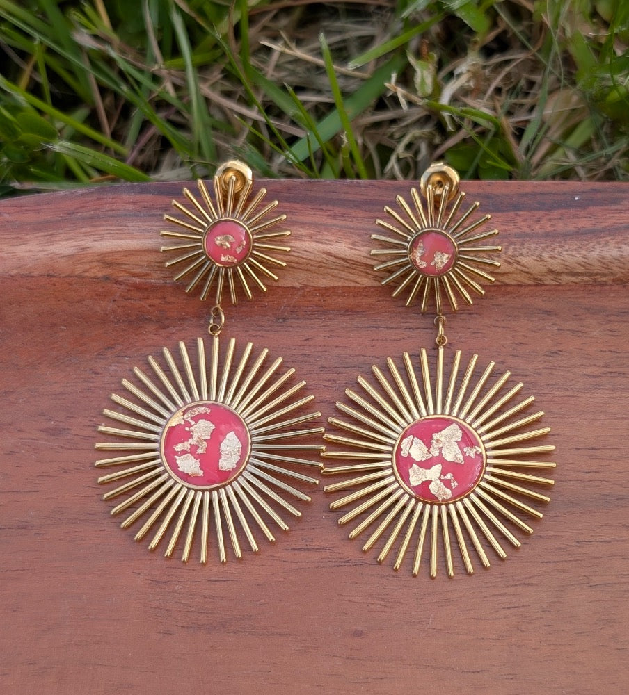 Gold Rays Earrings