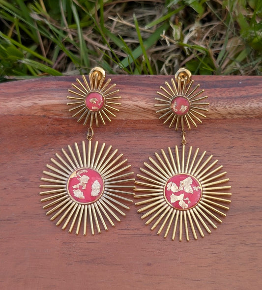 Gold Rays Earrings
