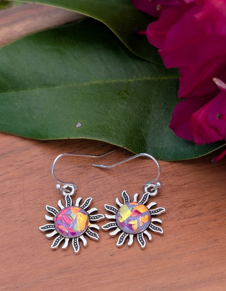 Silver Sun Earrings