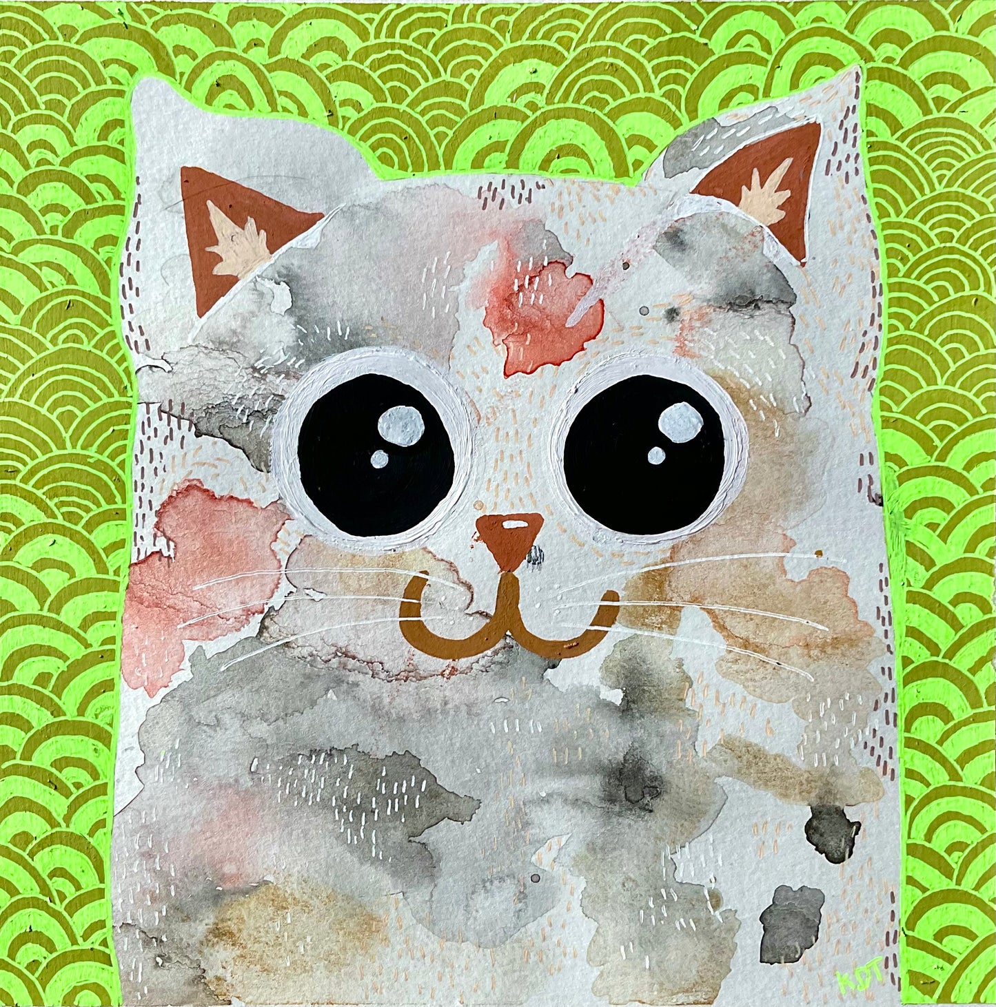 Calico Meow Original Artwork
