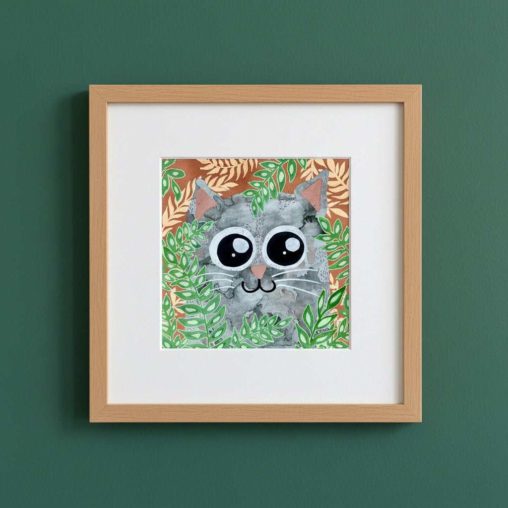 Botanical Meow Original Artwork