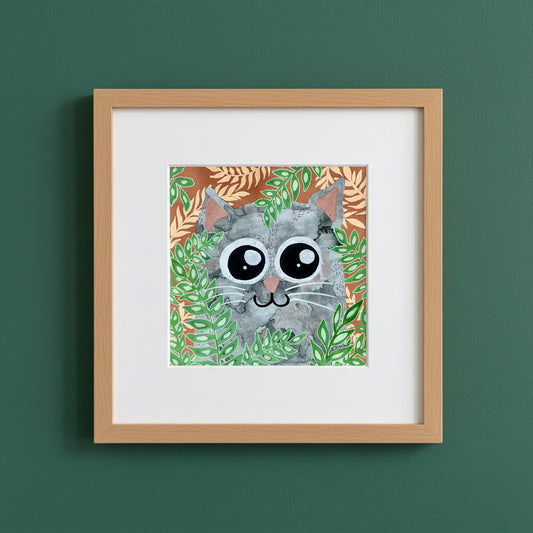 Botanical Meow Original Artwork